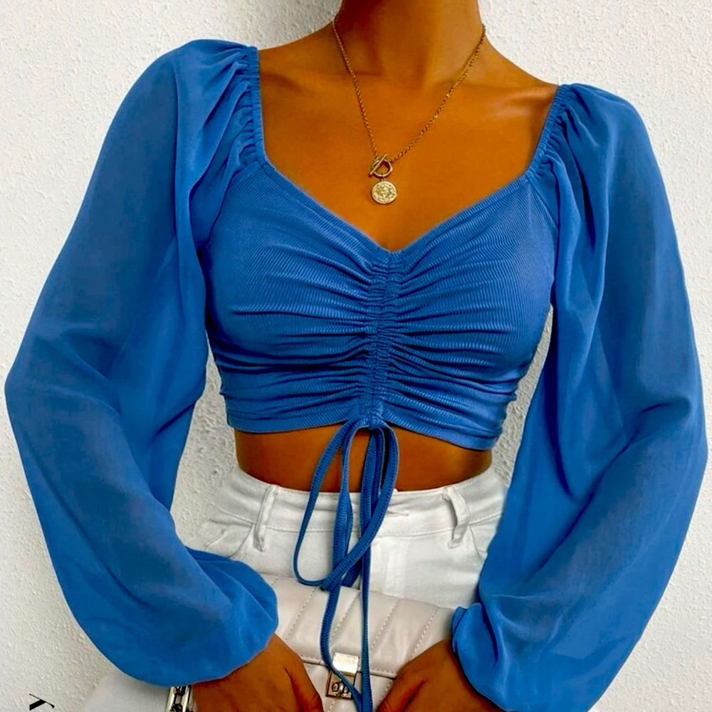 SHEIN size extra small blue off the shoulders blouse brand new never worn